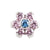 Titanium Zirconia Flower Pink / Blue