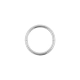 Nikkelvrij Staal Click Ring met Wave Lock Zilver