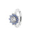 Nickel-Free Stainless Steel Zirconia Belly Ring Clicker - Flower Clear / Blue
