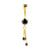 Surgical Steel Zirconia Belly Bar With Double Dangle Gold