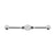 Surgical Steel Jewelled Industrial Barbell - Oval Jewel Silver