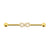 Surgical Steel Jewelled Industrial Barbell - Infinity Gold