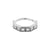 Nickel-Free Stainless Steel Octagon Click Ring Set With Zirconia Silver