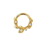 Nickelfreier Edelstahl-Clicker - Zirkonia Vine Gold