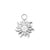 Nickel-Free Stainless Steel Click Ring Charm - Alpine Flower Silver