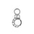Surgical Steel Click Ring Charm - Cuff Silver