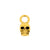 Surgical Steel Click Ring Charm - Skull Gold
