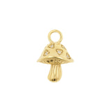 Nickel-Free Stainless Steel Charm - Mushroom Gold