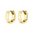 Nickel-Free Stainless Steel Click Hoop Earrings - Flat- 4 mm width Gold