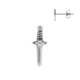 Chirurgisch Stalen Oorstekers - Zirkonia Dagger Zilver