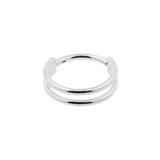 Titanium Double Click Ring Silver