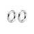 Surgical Steel Click Hoop Earrings Silver