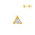 Surgical Steel Zirconia Triangle Ear Studs Gold