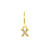 925 Silver Alphabet Letter Earring - X Gold