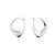 925 Silver Ear Hoops - Organic Ellips - Silver