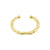 925 Silver Ear Cuff - Grunge Ring - Gold