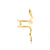925 Silver Ear Cuff Snake - Right Gold