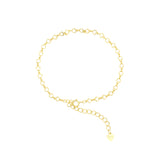 925 Silver Bracelet With Heart Shaped Chain Gold