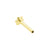 Titanium Flower Flatback Stud Gold
