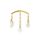 Titanium Hidden Helix Curve With Zirconia Gold