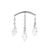 Titanium Hidden Helix Curve With Zirconia Silver