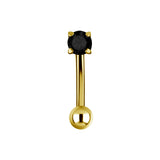 Titanium Zirconia Rook Piercing Gold