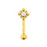 Titanium Zirconia Cluster Rook Piercing Clear