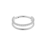 Titanium Double Click Ring Silver