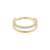 Titanium Double Click Ring Gold