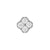 Nickel-Free Stainless Steel Threadless Top With Zirconia - Quad Silver