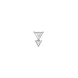 Nickel-Free Stainless Steel - Zirconia Double Triangle - Silver
