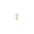 Nickel-Free Stainless Steel - Zirconia Double Triangle - Gold