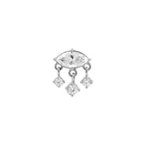 Nickel-Free Stainless Steel - Zirconia Eye Dangle - Silver