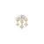 Nikkelvrij Staal - Zirkonia Eye Dangle - Goud