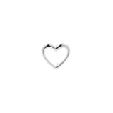 18 Karat White Gold Heart