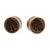 Wood Monstera Plugs - Sawo Red Brown
