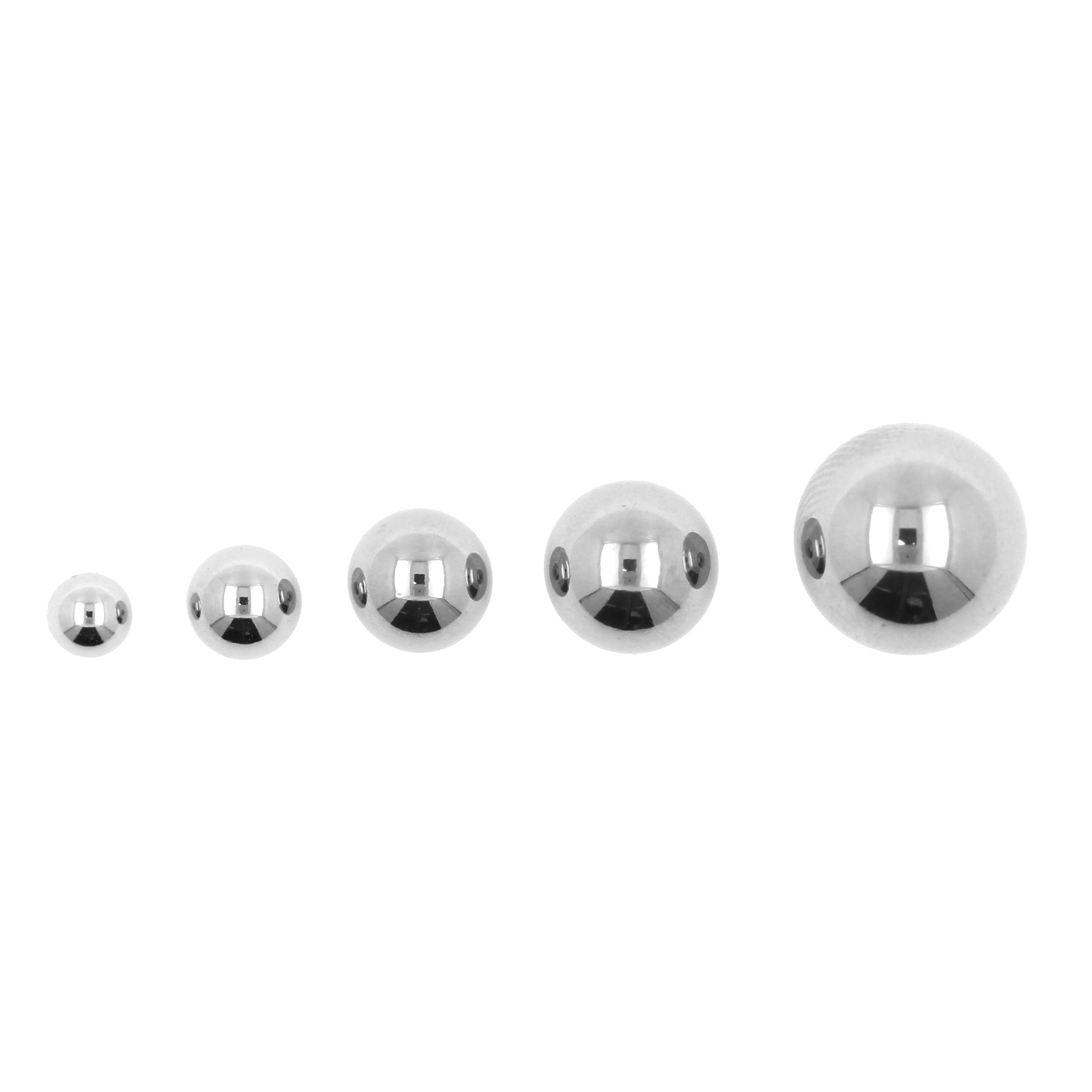 Surgical Steel Threaded Ball Silver