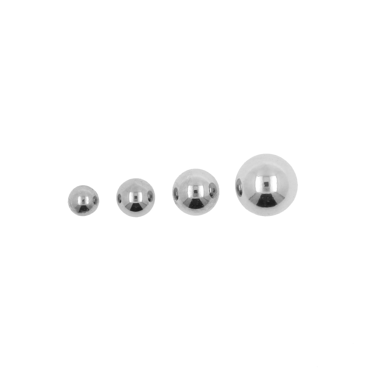 Surgical Steel Threaded Ball Silver