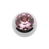 Surgical Steel Jewelled Threaded Ball Rose