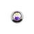 Surgical Steel Threaded Ball With Extra Large Crystal Crystal AB