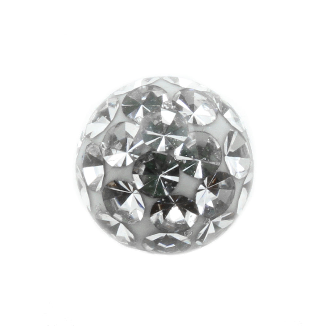 Surgical Steel Multi Jewelled Ball Clear