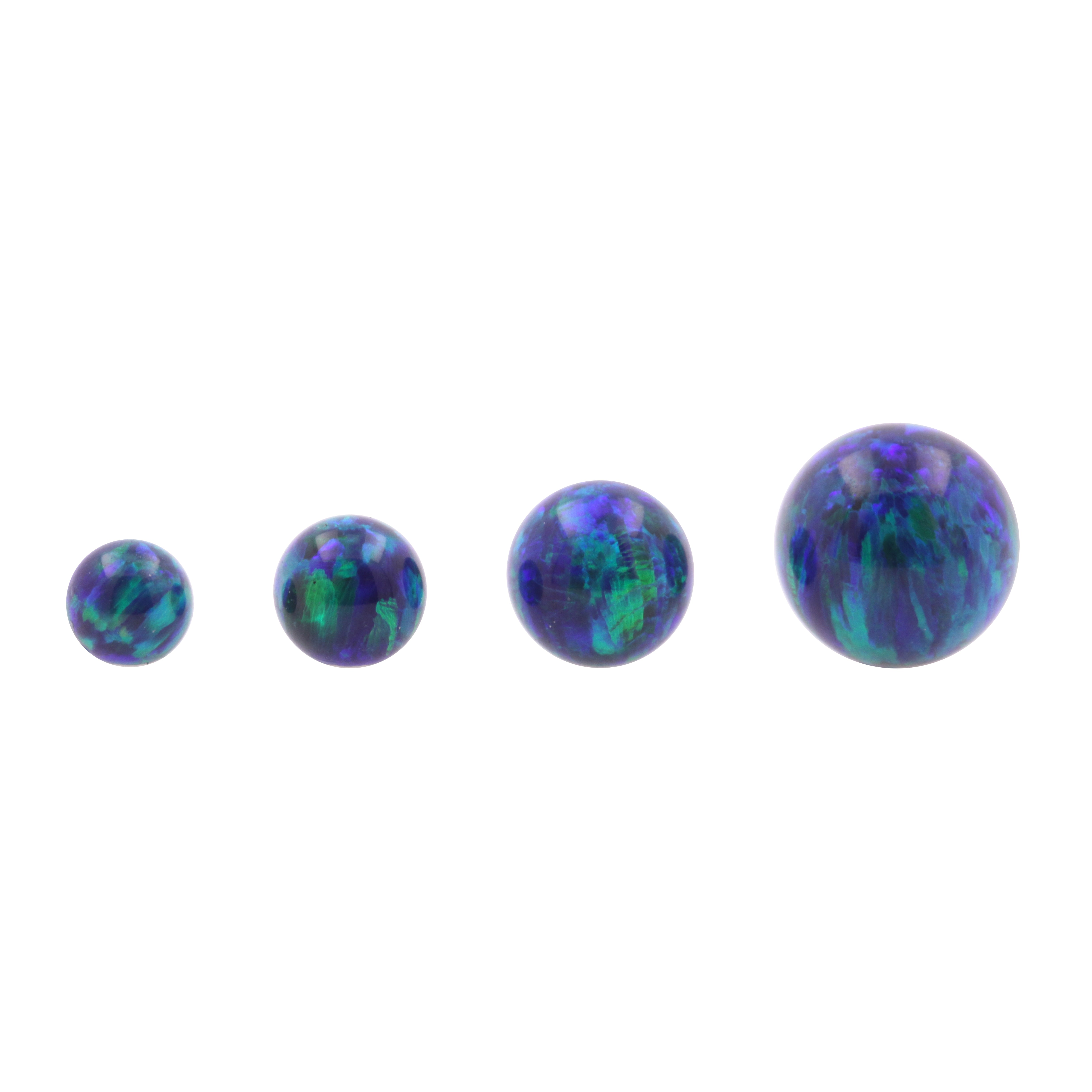 Synthetic Stone Threaded Opal Ball Black Opal