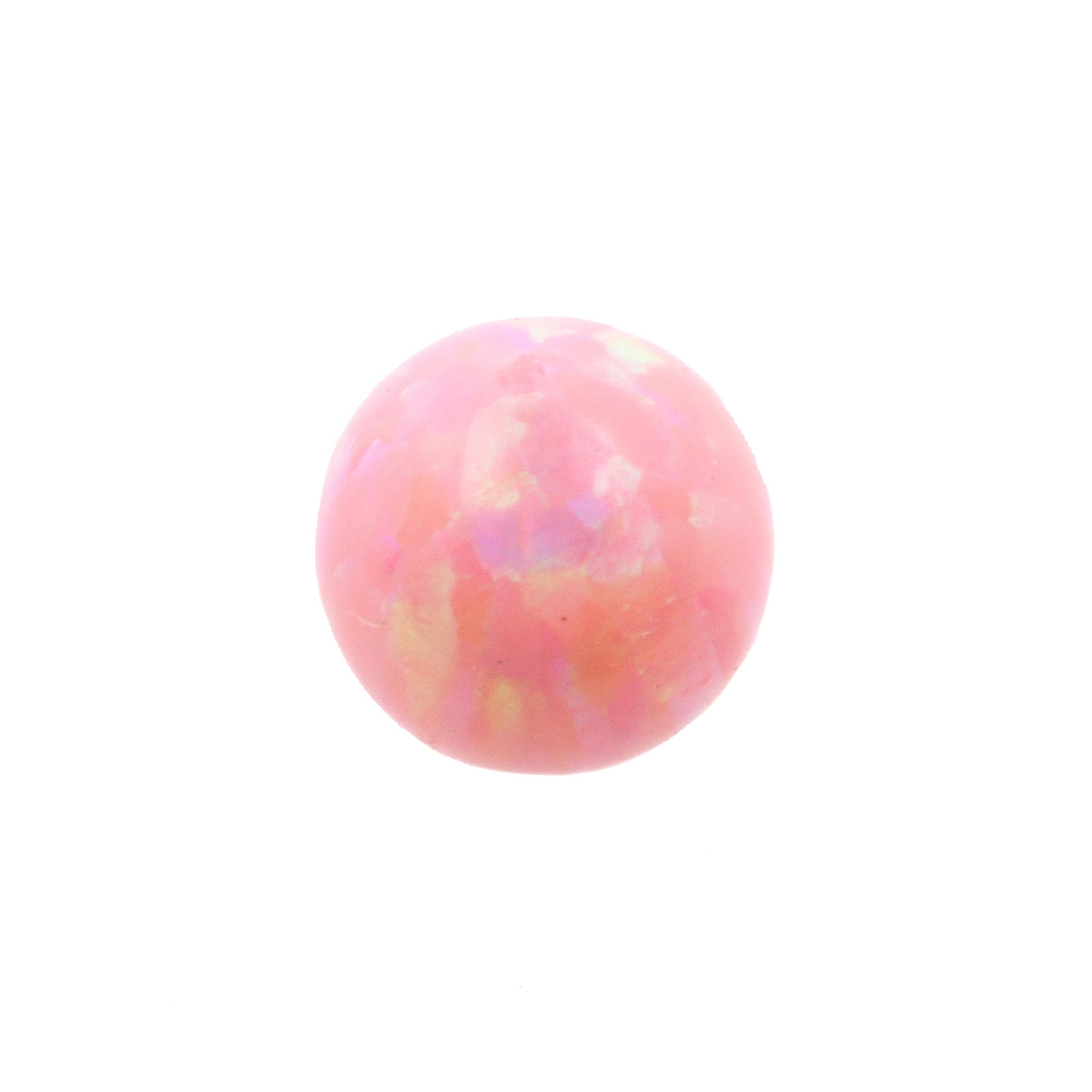 Synthetic Stone Threaded Opal Ball Pink Opal
