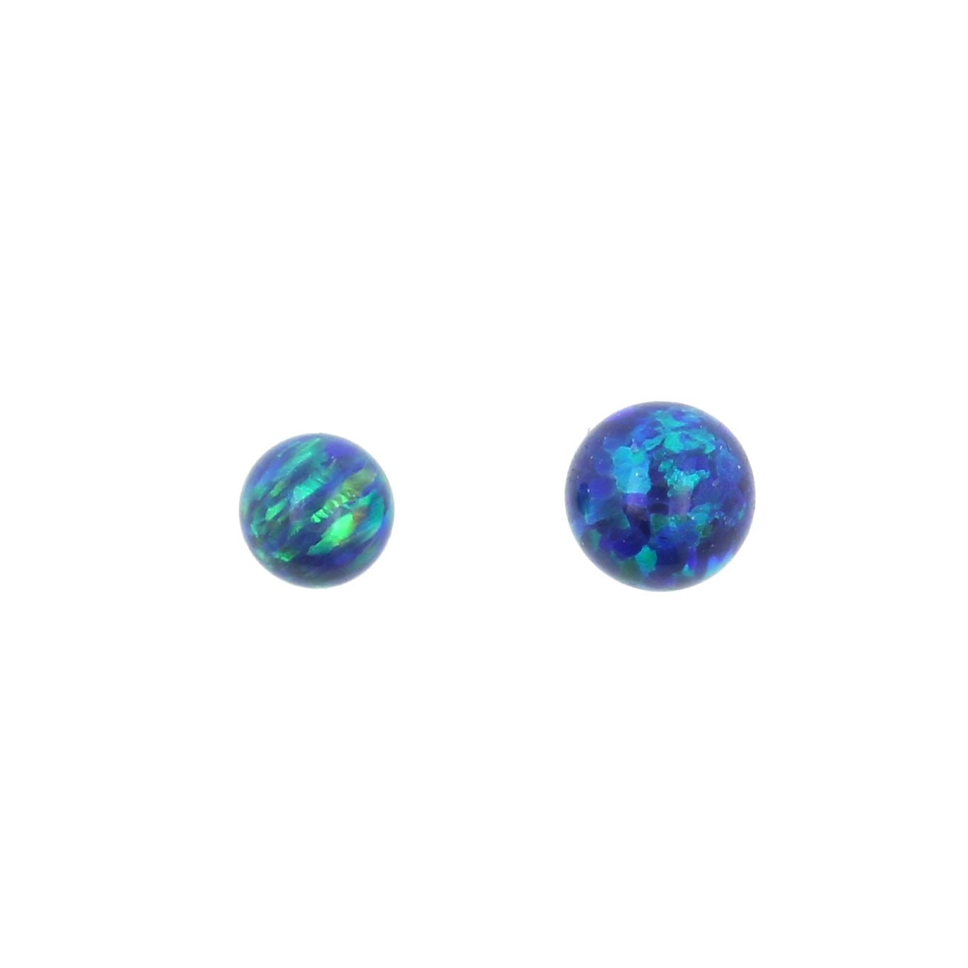 Synthetic Stone Threaded Opal Ball Black Opal