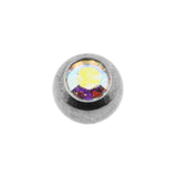 Titanium Jewelled Threaded Ball Crystal AB