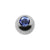 Titanium Jewelled Threaded Ball Sapphire