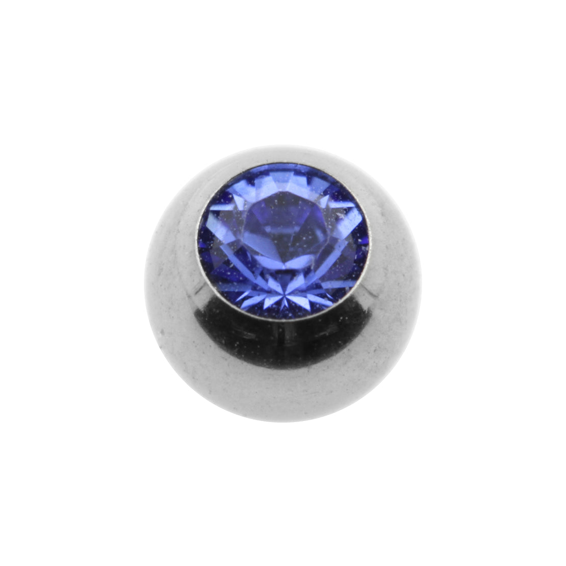 Titanium Jewelled Threaded Ball Sapphire