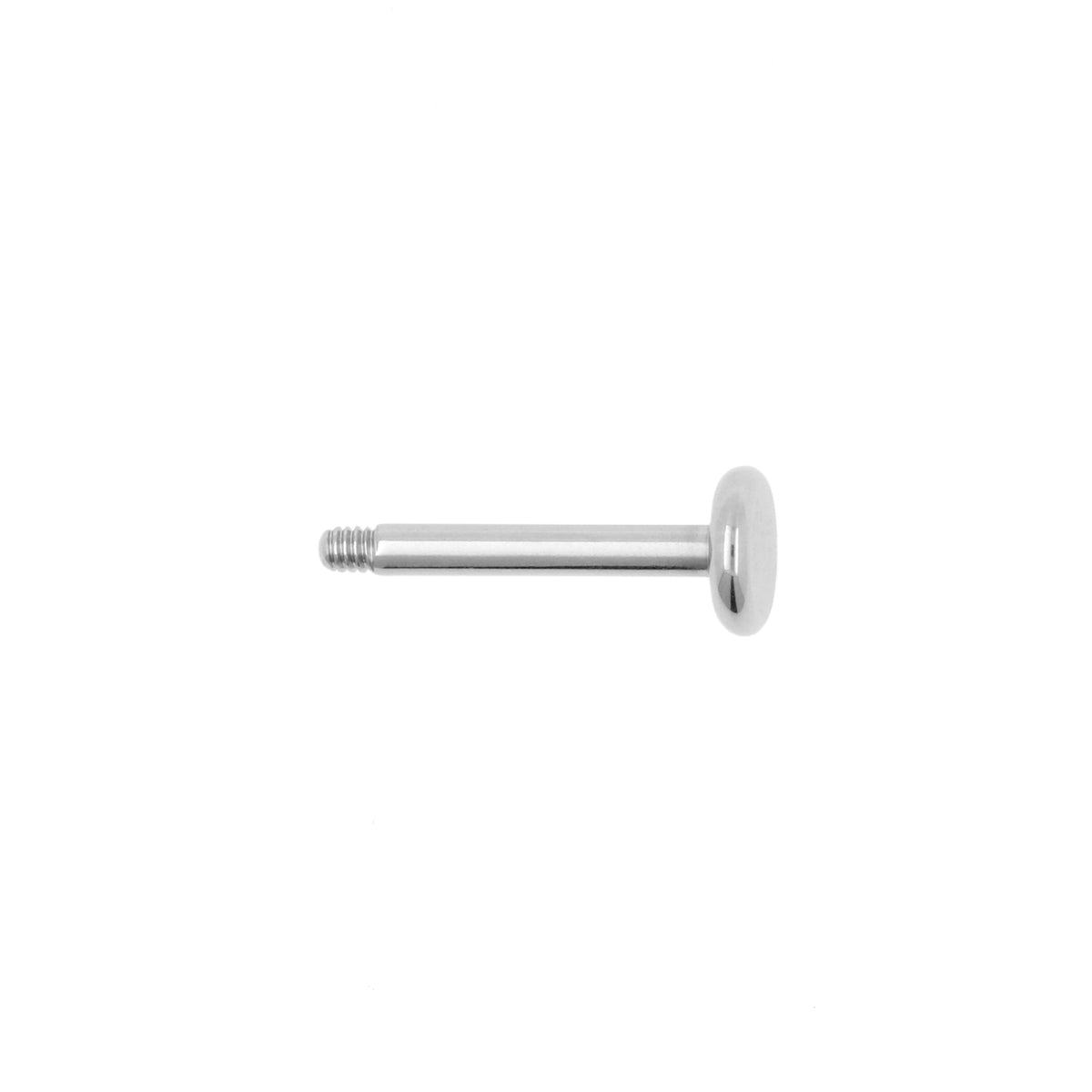 Titanium Labret Stecker – 4 mm Scheibe Silber