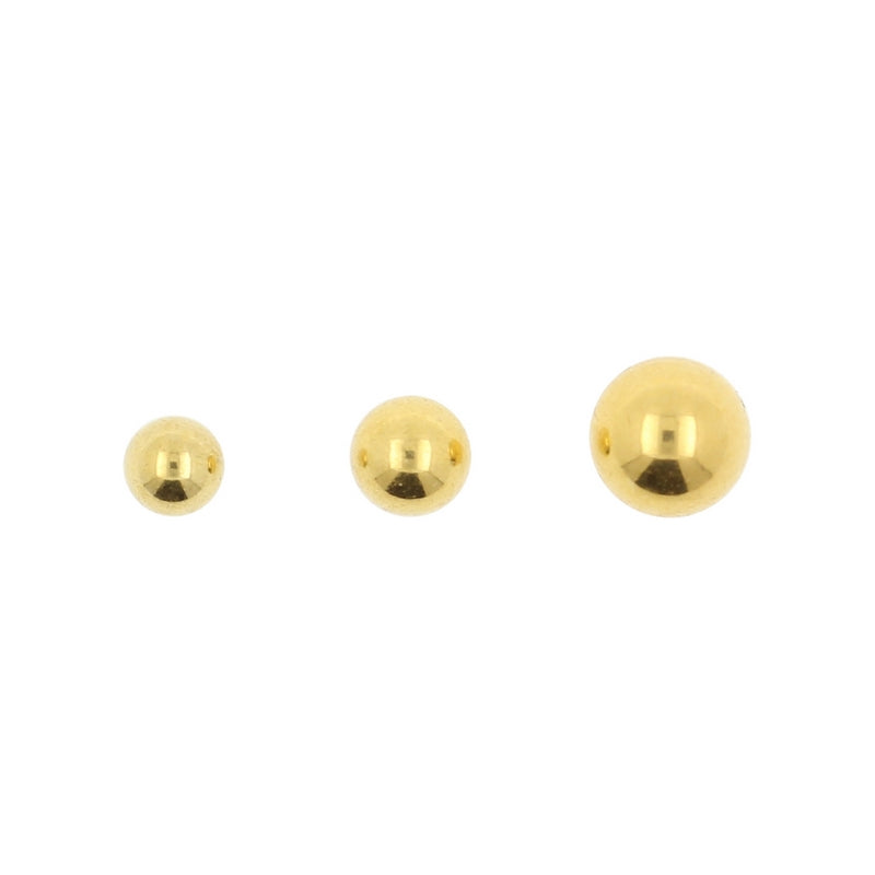Surgical Steel Threaded Ball Gold