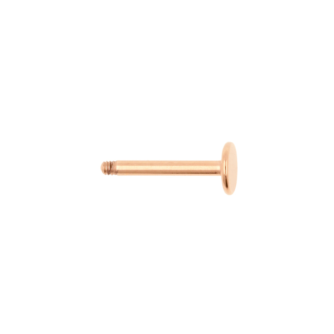 Surgical Steel Labret Stud - 4 mm Disc Rose Gold